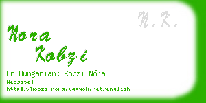 nora kobzi business card